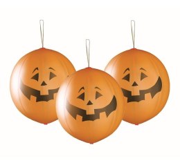 Balon gumowy PREMIUM DYNIE NA HALLOWEEN 3 szt pomarańczowy 450mm 18cal Godan (GB/PG17) Godan