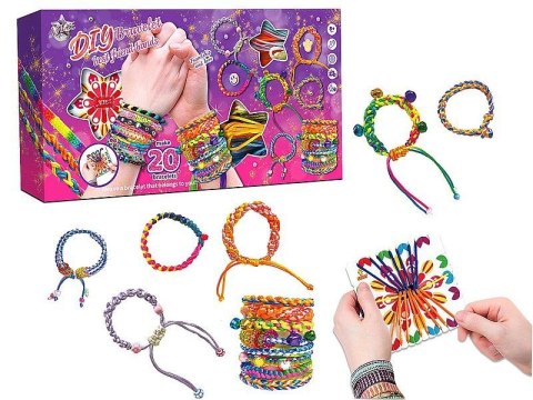 Bransoletka zestaw do tworzenia bransoletek sznurkowych, z koralikami Adar (623187) Adar