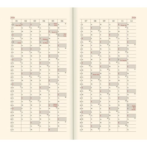 Kalendarz książkowy (terminarz) A6 Lucrum (TS11) Lucrum