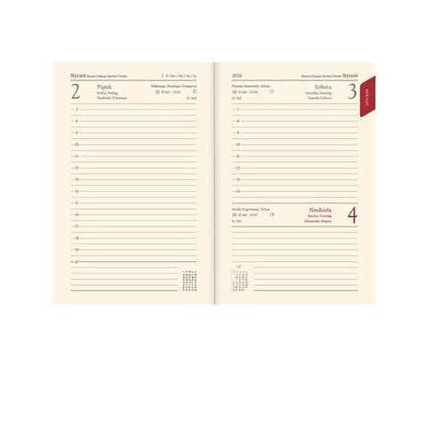 Kalendarz książkowy (terminarz) WYCINANKA B6 Lucrum (41DS) Lucrum