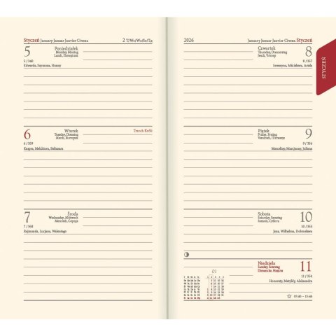 Kalendarz książkowy (terminarz) złoty A6 Lucrum (TR złoty) Lucrum