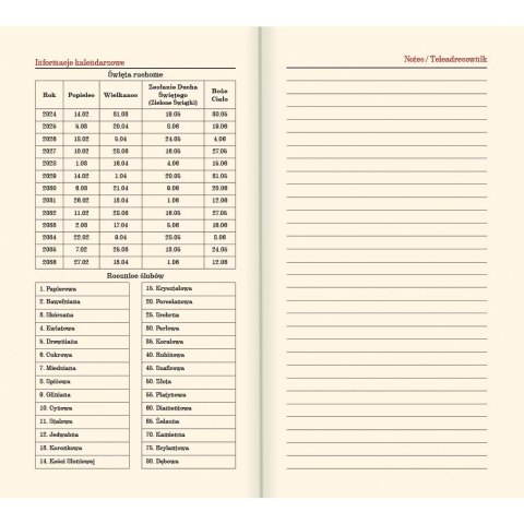 Kalendarz książkowy (terminarz) złoty A6 Lucrum (TR złoty) Lucrum