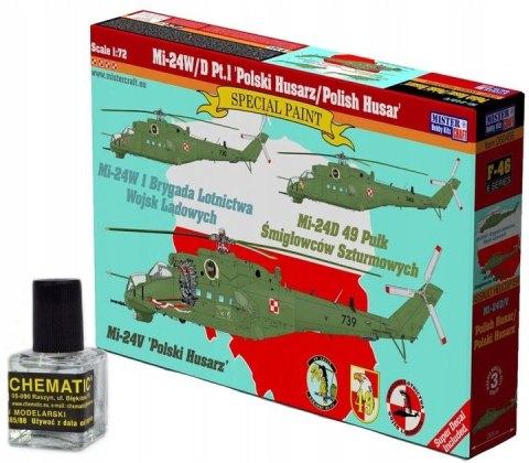 Model do sklejania Śmigłowiec Mil Mi-24 W/D Pt.1 POLSKI HUSARZ Mastercraft (F-46) Mastercraft