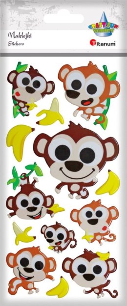 Naklejka (nalepka) Craft-Fun Series Małpki wypukłe miękkie Titanum (SWP-2413) Titanum