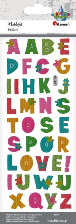 Naklejka (nalepka) Craft-Fun Series alfabet Titanum (XL12) Titanum