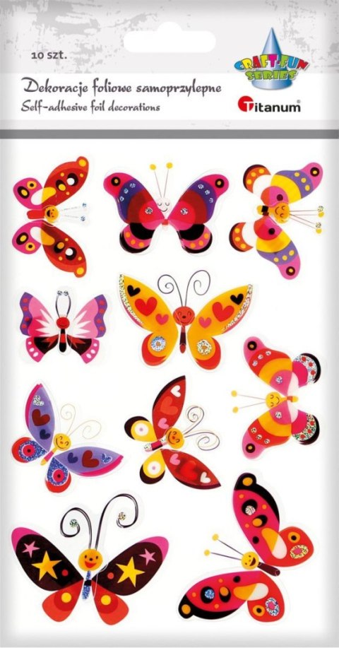 Naklejka (nalepka) Craft-Fun Series foliowe 3D motyle Titanum (MXM-005) Titanum