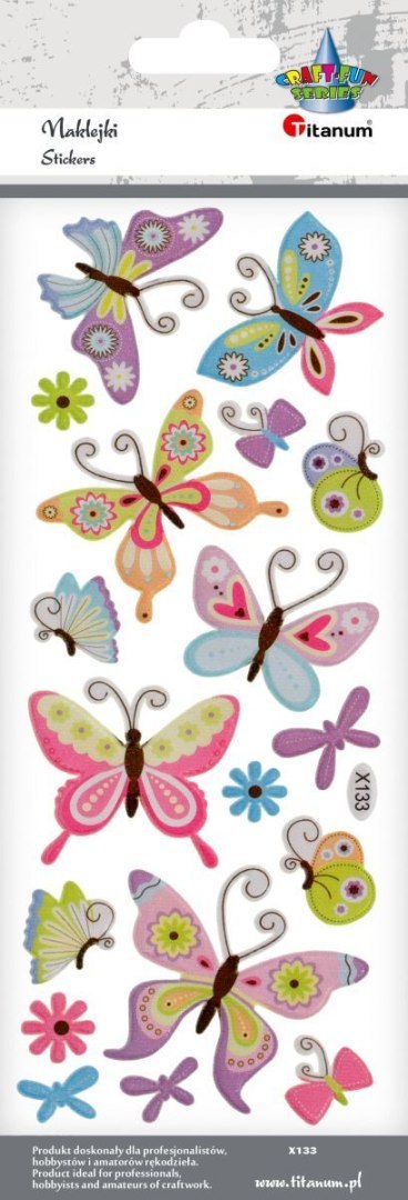 Naklejka (nalepka) Craft-Fun Series motyle Titanum (X133) Titanum