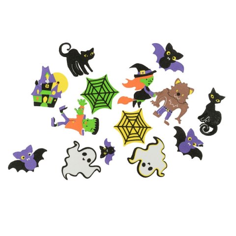 Naklejka (nalepka) piankowe z halloweenowym nadrukiem (45 szt.) Arpex (HA1564) Arpex