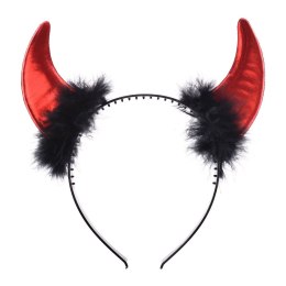 Opaska rogi diabła metalizowane czerwone Arpex (SR3317CZE) Arpex