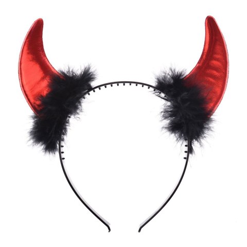 Opaska rogi diabła metalizowane czerwone Arpex (SR3317CZE) Arpex