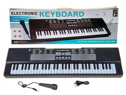 Organy 61 klawiszy, z mikrofonem, kabel USB Adar (626591) Adar