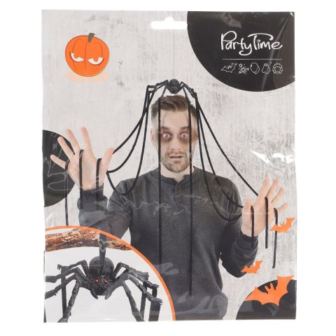 Ozdoba halloweenowa pająk XL z odnóżkami Arpex (HA6501) Arpex