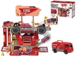 Parking samochodowy baza straży pożarnej, metalowe pojazdy, 46 części Adar (625815) Adar