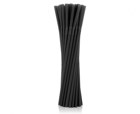 Słomka łamane wielokrotnego użytku, czarne 5x210mm 500 szt Godan (RW-LCZ5) Godan