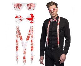 Akcesoria do kostiumów Zestaw Bloody (okulary, muszka, szelki) Godan (72273) Godan