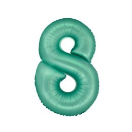 Balon foliowy matowa cyfra 8, miętowa Godan (CH-SMT8) Godan