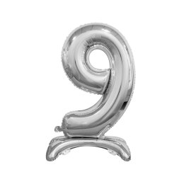 Balon gumowy Beauty&Charm cyfra stojąca srebrna Srebrny Godan (BC-ASS9) Godan