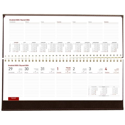 Kalendarz biurkowy CZERWONY VIVELLA LEŻĄCY 300mm x 145mm Wydawnictwo Wokół Nas (KB 047 B) Wydawnictwo Wokół Nas