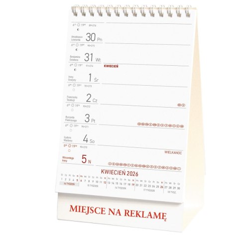 Kalendarz biurkowy STOJĄCY KOTY 120mm x 200mm Wydawnictwo Wokół Nas (KB 037 B) Wydawnictwo Wokół Nas