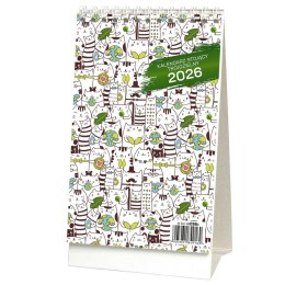 Kalendarz biurkowy STOJĄCY TRÓJDZIELNY 110mm x 195mm Wydawnictwo Wokół Nas (KB 038 B) Wydawnictwo Wokół Nas