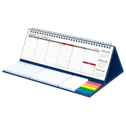 Kalendarz biurkowy TYGODNIOWY MAXI biurkowy z notesem,SPIRALOWANY 305mm x 100mm Wydawnictwo Wokół Nas (KB 042 B GRANATOWY) Wydawnictwo Wokół Nas