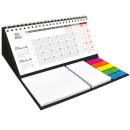 Kalendarz biurkowy miesięczny MAXI biurkowy z notesem, spiralowany 315mm x 192mm Wydawnictwo Wokół Nas (KB 054 B czarny) Wydawnictwo Wokół Nas