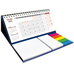 Kalendarz biurkowy miesięczny MAXI biurkowy z notesem, spiralowany 315mm x 192mm Wydawnictwo Wokół Nas (KB 054 B granatowy) Wydawnictwo Wokół Nas