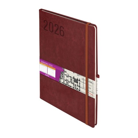 Kalendarz książkowy (terminarz) 2026 FORMALIZM TDW A4 Antra (BRĄZOWY) Antra