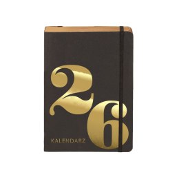 Kalendarz książkowy (terminarz) 2026 KRAFT DNS A5 Antra (ZŁOTY) Antra