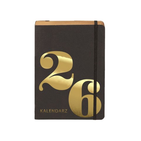Kalendarz książkowy (terminarz) 2026 KRAFT DNS A5 Antra (ZŁOTY) Antra
