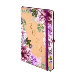 Kalendarz książkowy (terminarz) 2026 KRAFT TNS A5 Antra (LILIE) Antra