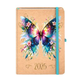 Kalendarz książkowy (terminarz) 2026 KRAFT TNS A5 Antra (MOTYL) Antra