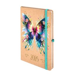 Kalendarz książkowy (terminarz) 2026 KRAFT TNS A5 Antra (MOTYL) Antra