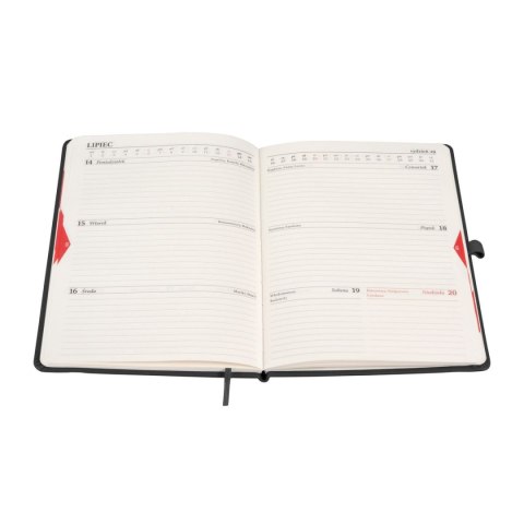 Kalendarz książkowy (terminarz) 2026 MEMOFIX TDW A5 Antra (CZARNY) Antra