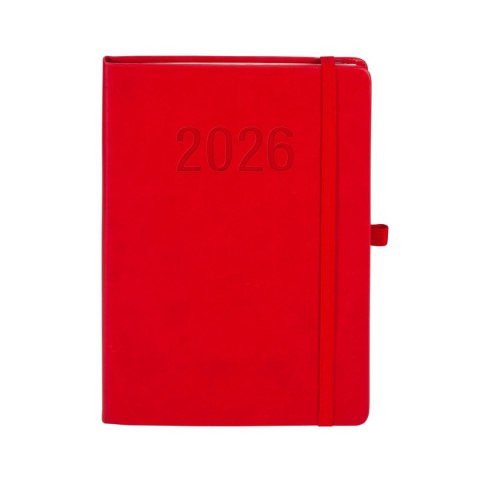 Kalendarz książkowy (terminarz) 2026 MEMOFIX TDW A5 Antra (CZERWONY) Antra