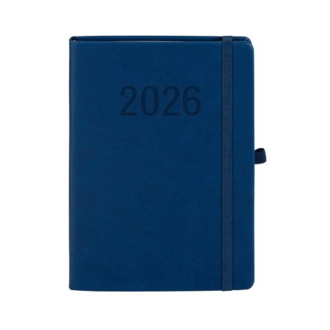 Kalendarz książkowy (terminarz) 2026 MEMOFIX TDW A5 Antra (GRANATOWY) Antra