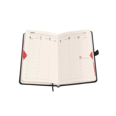 Kalendarz książkowy (terminarz) 2026 MEMOFIX TDW B5 Antra (CZARNY) Antra