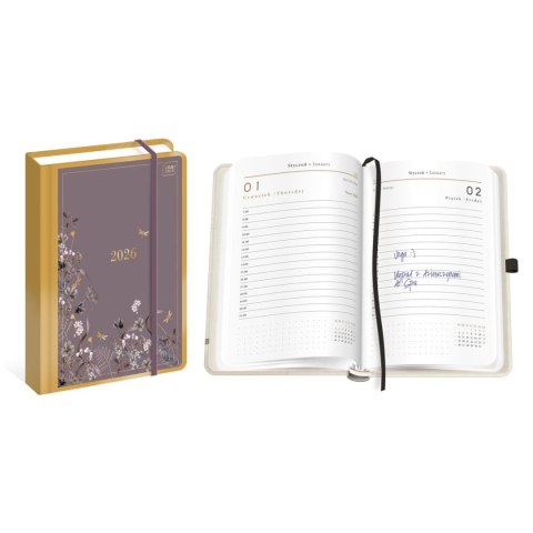 Kalendarz książkowy (terminarz) DZIENNY A5 Interdruk (METAL.SATIK) Interdruk