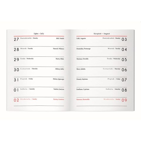 Kalendarz książkowy (terminarz) KIESZONKOWY 80mm x 105mm Interdruk (MIĘKKA OPRAWA) Interdruk