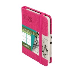 Kalendarz książkowy (terminarz) RÓŻOWY AVANGARDA A7 Antra (2026) Antra
