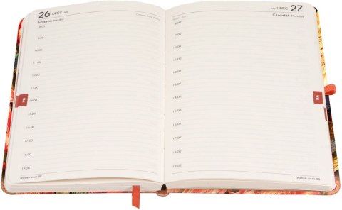 Kalendarz książkowy (terminarz) ZIELONY BOTANICAL DNS A5 Antra (2026) Antra