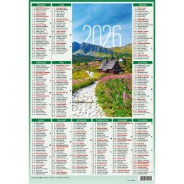 Kalendarz ścienny 5905031841033 plakietka A4 230mm x 335mm Wydawnictwo Wokół Nas (KS059) Wydawnictwo Wokół Nas