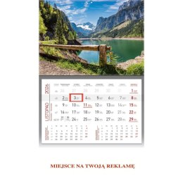 Kalendarz ścienny GÓRSKIE JEZIORO JEDNODZIELNY plecki zielone 512mm x 295mm Wydawnictwo Wokół Nas (KS 056) Wydawnictwo Wokół Nas