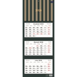 Kalendarz ścienny TRÓJDZIELNY 825mm x 340mm Interdruk (PASKI) Interdruk