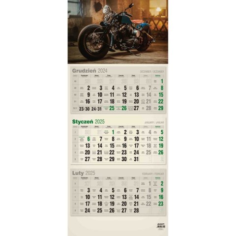 Kalendarz ścienny mix PŁASKI 310mm x 680mm Avanti (KTT-2) Avanti