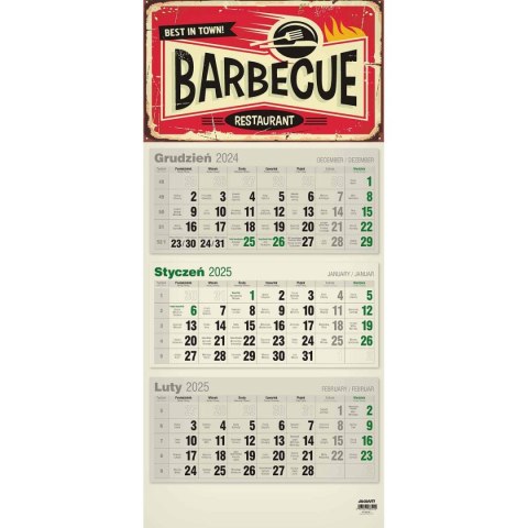 Kalendarz ścienny mix PŁASKI 310mm x 680mm Avanti (KTT-2) Avanti