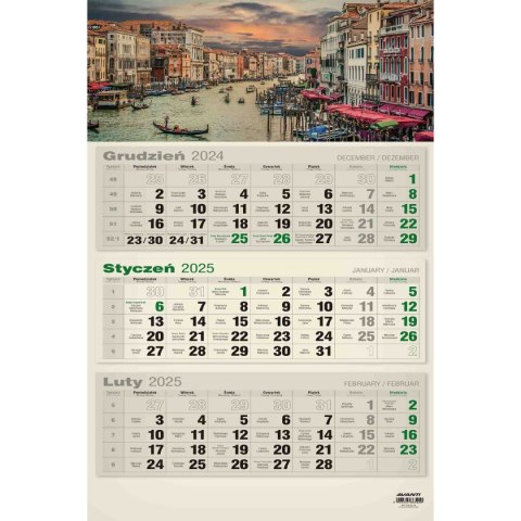 Kalendarz ścienny mix PŁASKI 310mm x 680mm Avanti (KTT-2) Avanti