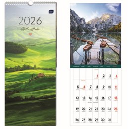 Kalendarz ścienny paskowy 170mm x 410mm Interdruk (WIDOKI) Interdruk