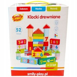 Klocki drewniane 52 szt. Smily Play (SPW4941) Smily Play
