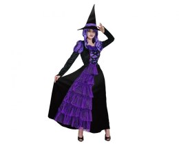Kostium Zestaw dla dorosłych Fioletowa Czarownica (sukienka, kapelusz), rozm. M Godan (SL-CZFM) Godan
